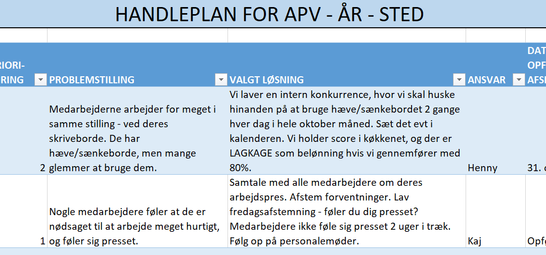 APV handleplan